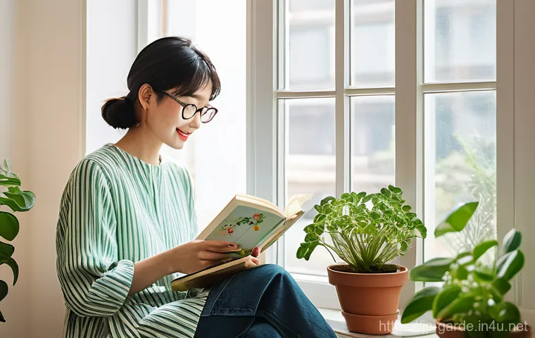 원예 전문가가 추천하는 필독 도서 - The Joy of Beginner Gardening**

Prompt: A young Japanese woman in her late 20s to early 30s, with s...