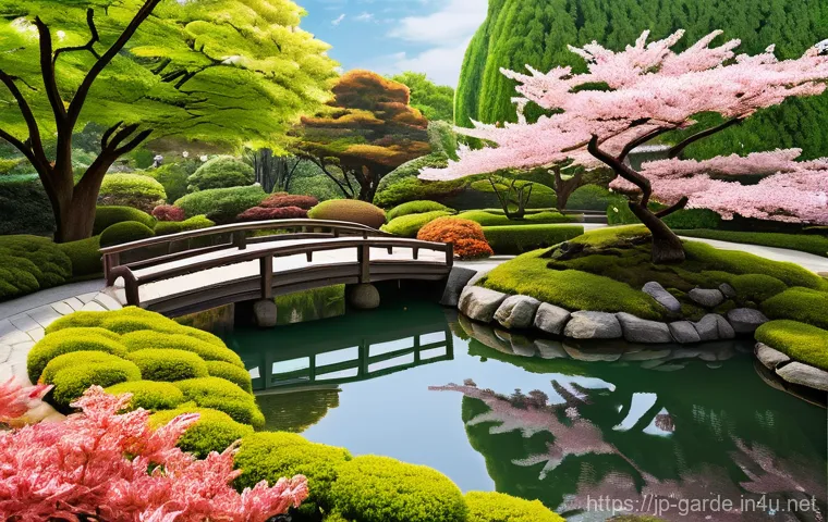 원예사와 조경사의 차이점 - **Prompt:** An expansive and thoughtfully designed contemporary Japanese garden, showcasing the visi...