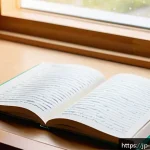 원예사 필기 시험을 위한 요약 노트 작성법 - A modern study desk scene in a cozy Japanese home with natural morning light streaming through a win...